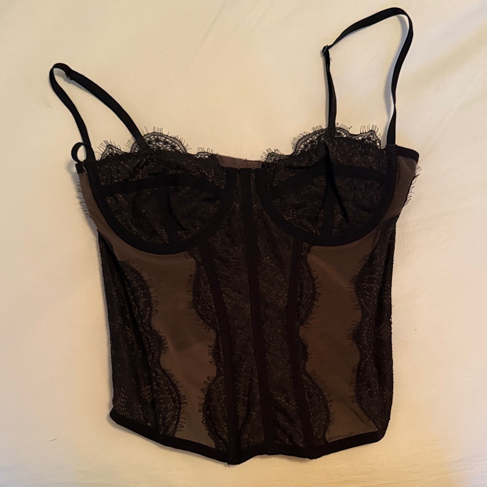 Urban Outfitters Black Lace Corset
